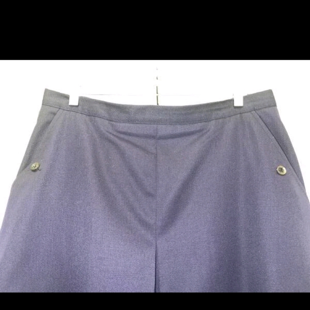 Talbots Dark Blue 100% Wool Lightweight Pleated A-Line Skirt Sz 18 Waist-34" - Picture 2 of 4